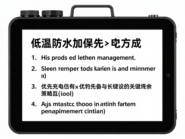 相机低温防水操作指南,优先充电与关键设备冗余策略