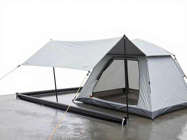 双杆帐篷主体搭建与防水强化