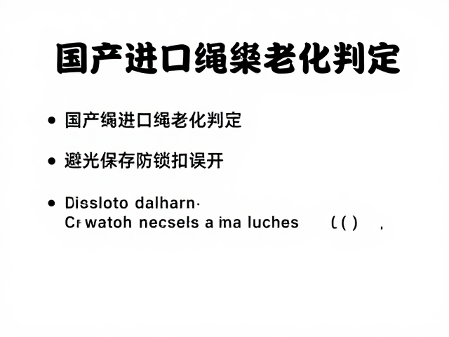 国产进口绳索老化判定，避光保存防锁扣误开，安全指南