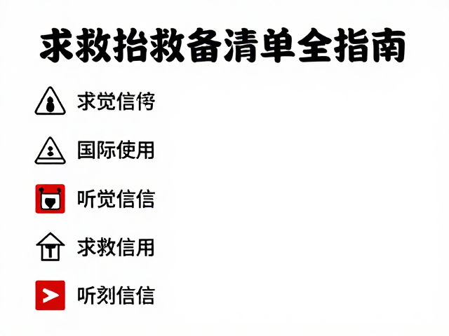 基础求救信号:国际通用的视觉与听觉语言