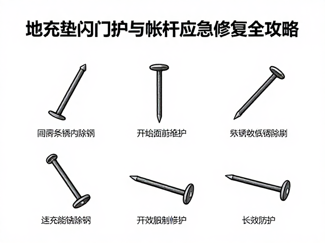 地钉除锈收纳、自充垫阀门维护与帐杆应急修复全攻略