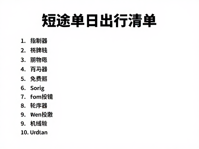 短途单日出行指南