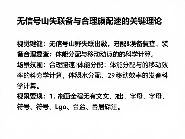 合理配速:体能分配与移动效率的科学计算