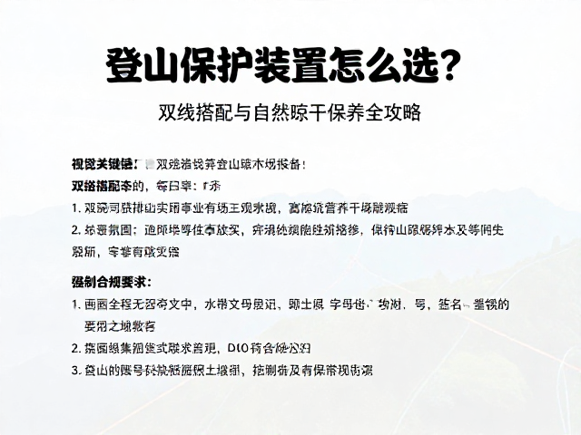 双绳系统的技术优势与搭配规范