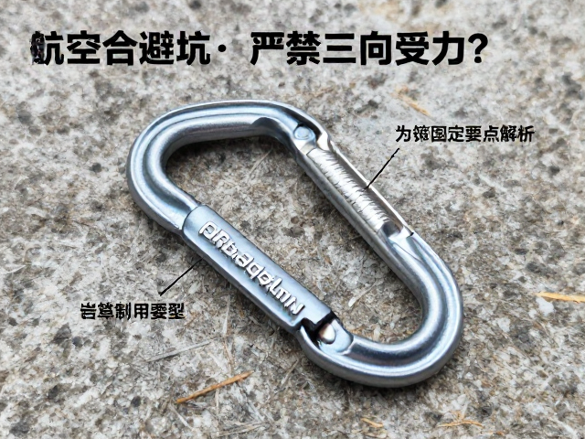 航空铝合金登山扣避坑,为何严禁三向受力?岩钉固定要点解析