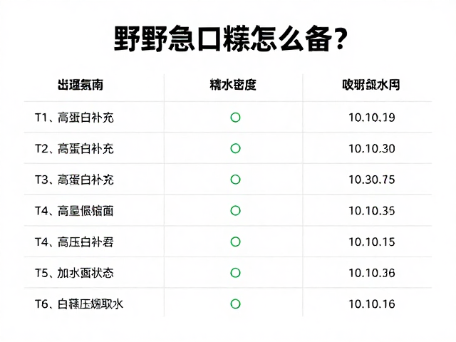 高压缩密度食物的能量密度计算