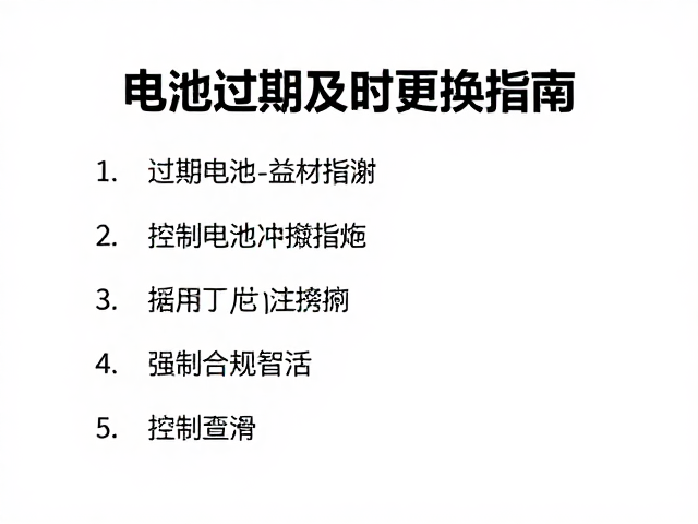 电池过期及时更换指南