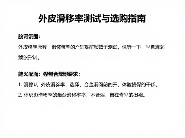 外皮滑移率的定义与测试逻辑