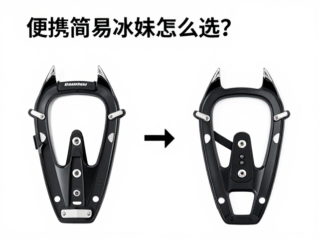 便携简易冰爪怎么选?对比技术前齿款,详解雪坡保护站设置