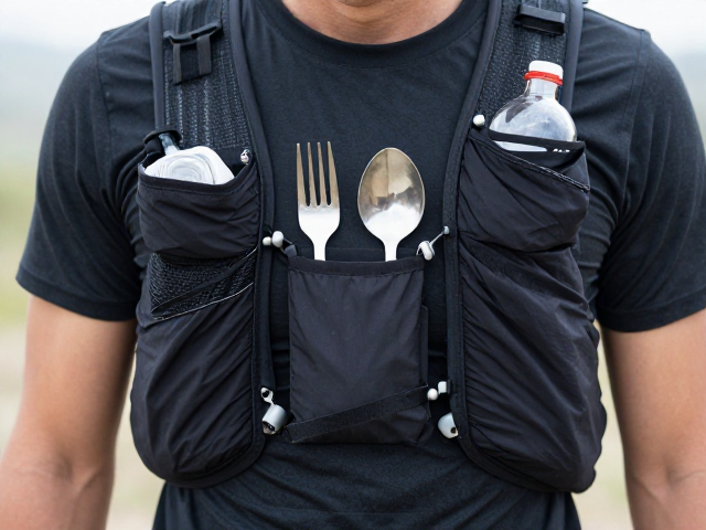 越野跑胸前挂包怎么装?餐具收纳袋让补给更有序
