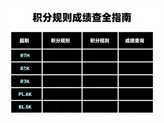 赛事积分规则核心机制说明