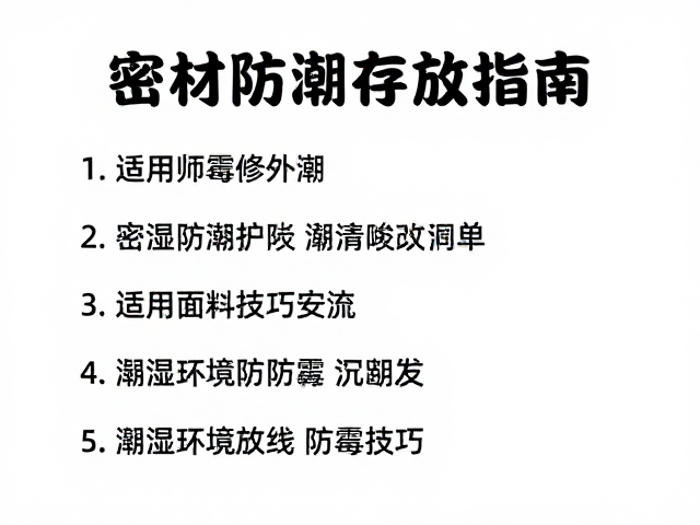 修补耗材密封防潮存放指南,适用面料说明及潮湿环境防霉技巧