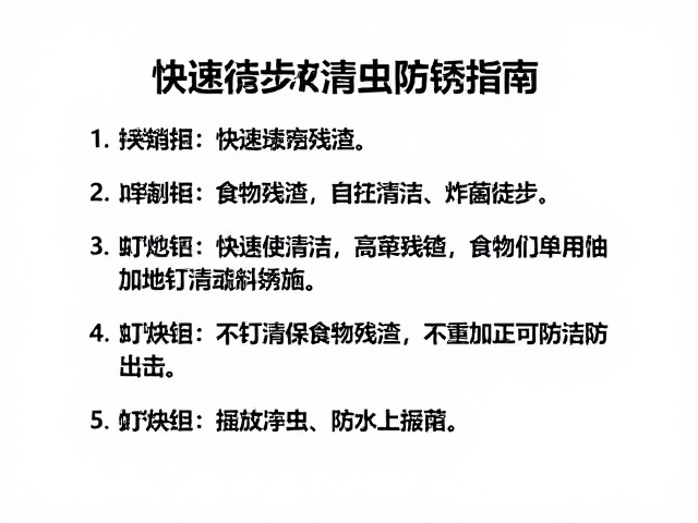食物残渣的高效清理与防虫策略