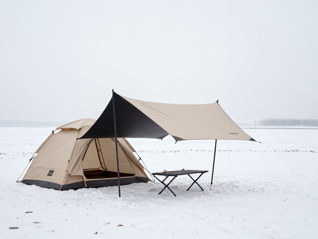 雪地帐篷搭建规范,结合天幕教程与营地绳技巧,打造稳固露营营地