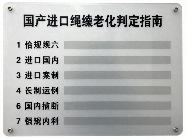 进口与国产绳索在老化判定标准下的合规性执行