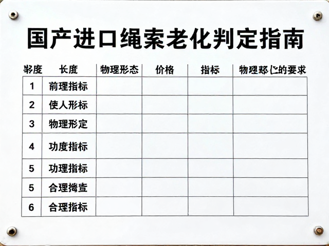 国产进口绳索老化判定指南,按长度分类标签标识牌规范