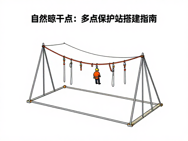 多点保护站的搭建策略与受力分析