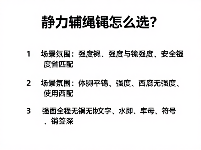 绳索直径、强度与使用强度的匹配
