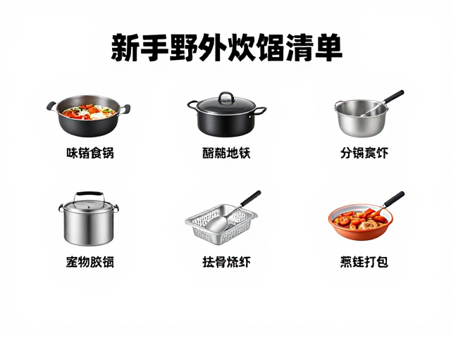 新手野外做饭清单,食材快速烹饪与分餐打包全攻略