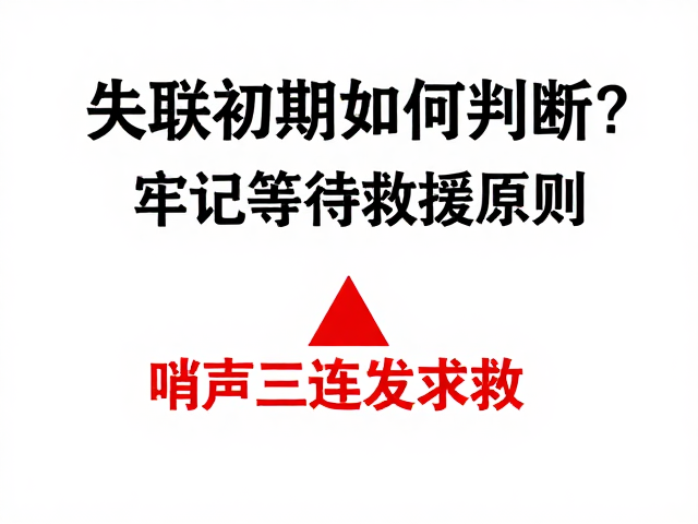 失联初期如何判断?牢记等待救援原则,哨声三连发求救最有效