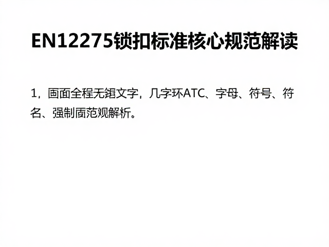 EN12275锁扣标准,八字环ATC下降与保护员自锁固定规范解析