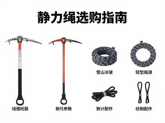 静力绳选购指南,轻型登山冰镐与可维护配件搭配技巧