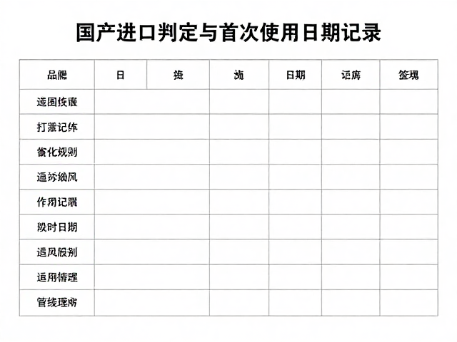 首次使用日期记录与台账管理