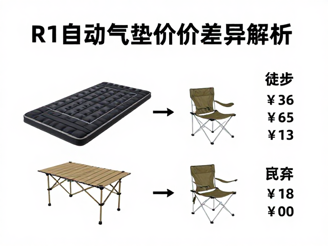 徒步露营装备选购,R值自动充气垫与营地桌椅价格差异解析