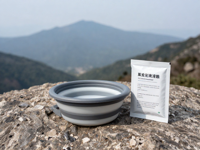 山地探险必备,轻量化折叠脸盆,化学清洁品密封携带指南