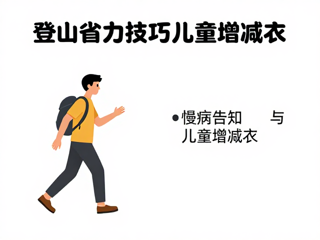 登山省力技巧、慢病告知与儿童增减衣,户外安全全攻略