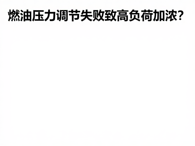 燃油压力调节失效致高负荷加浓？查油泵供电不稳故障