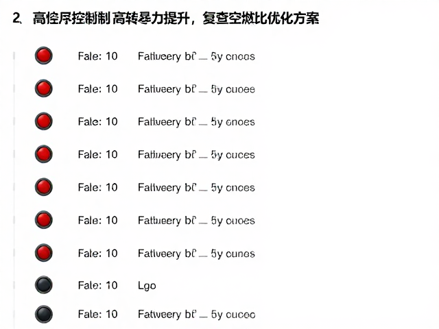 故障灯控制与高转马力提升，复查空燃比优化方案