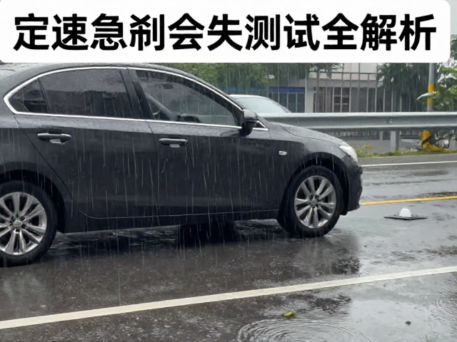 定速急刹会失控?雨天湿滑路面刹车安全测试全解析