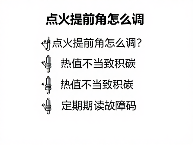 点火提前角怎么调？火花塞热值不当致积碳，记得定期读故障码