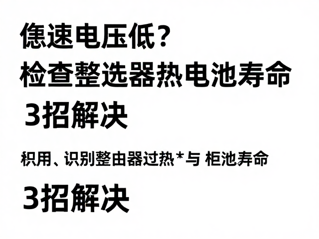怠速电压低?检查整流器发热与电池寿命,3招解决