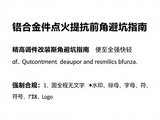 铝合金件改装安全标准,精准调校点火提前角避坑指南
