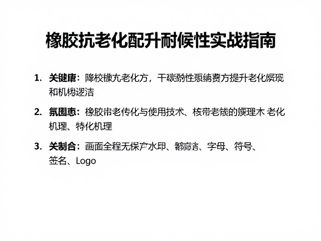 橡胶抗老化配方,干碳填充技术提升耐候性实战指南