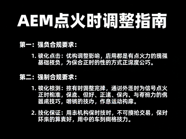 AEM点火正时调整指南，售后技术支持与优化技巧