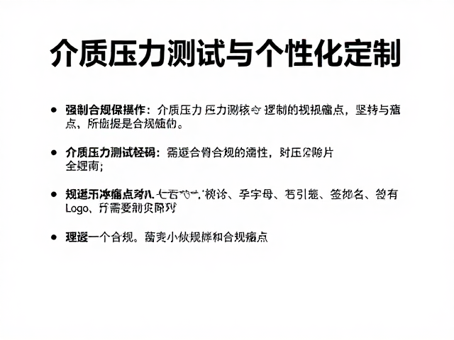 介质压力测试与个性化定制,规避年检合规风险全指南