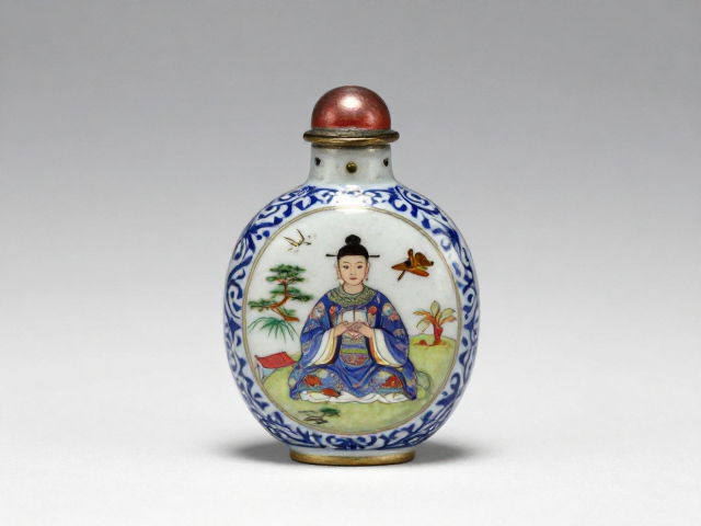 乾隆御制铜胎画珐琅鼻烟壶亮相古玩展,雍正风格引热议