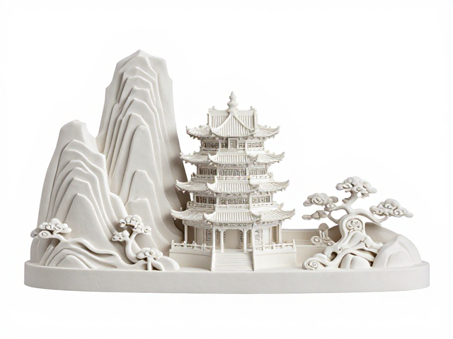 模具辅助下的山水意境塑造