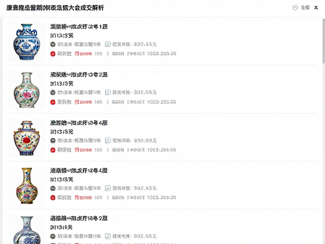 国际拍卖行数据库中的清代瓷器成交记录