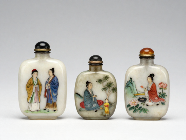 扁方直角内画鼻烟壶的形制渊源与工艺特征