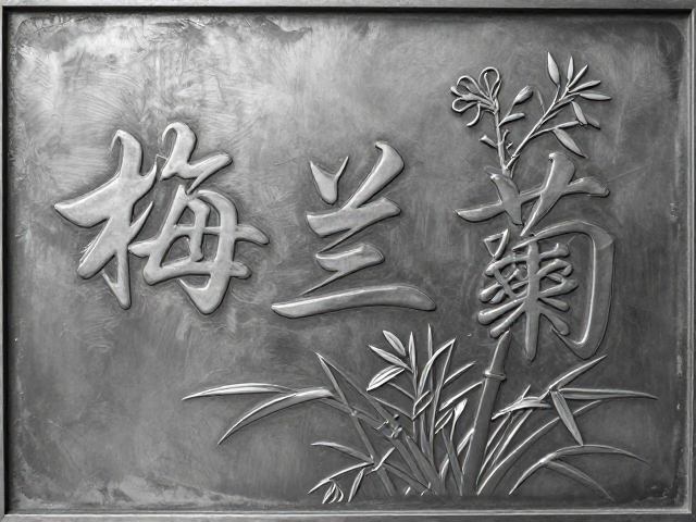 梅兰竹菊题材在金属錾刻中的符号隐喻