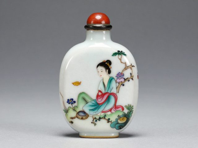 珐琅彩鼻烟壶的内画技艺与百宝嵌工艺融合