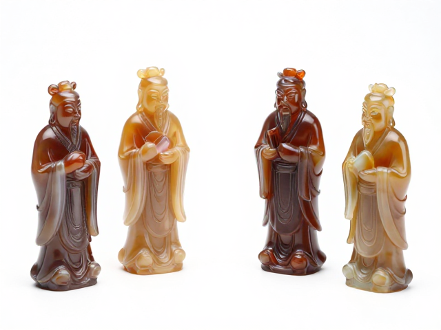 玛瑙八仙人物摆件,古玩陈设里的匠心工艺与收藏价值