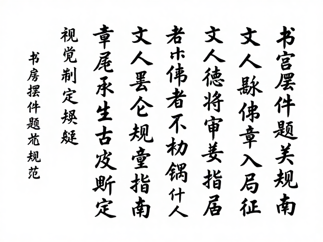 书法形式与章布局局的视觉规范