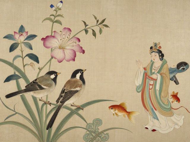 花鸟鱼虫题材的微观写实与意境营造