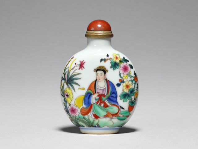乾隆瓷胎鼻烟壶的浓彩工艺特征