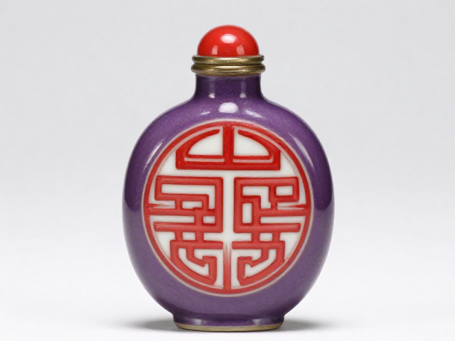 茄皮紫釉面的独特色韵与内画技艺